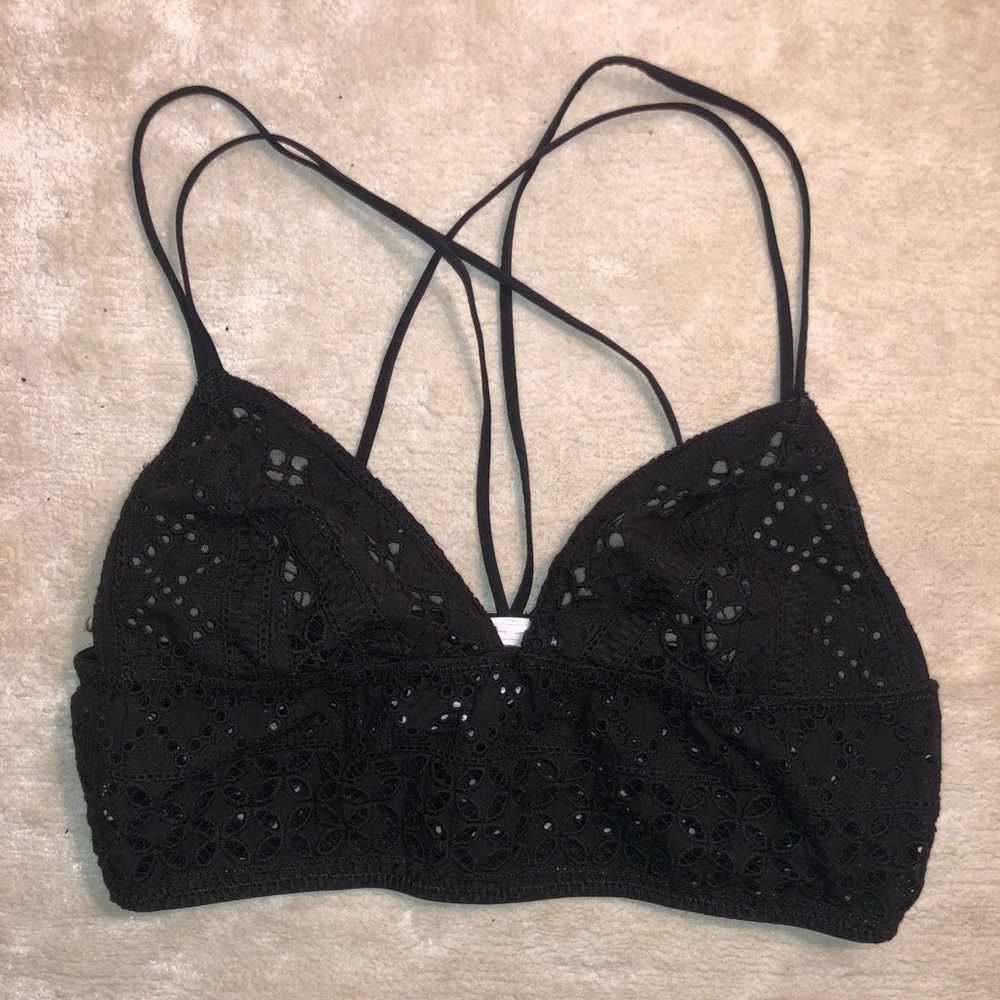 Black Eyelet Urban Outfitters Bralette Size Small